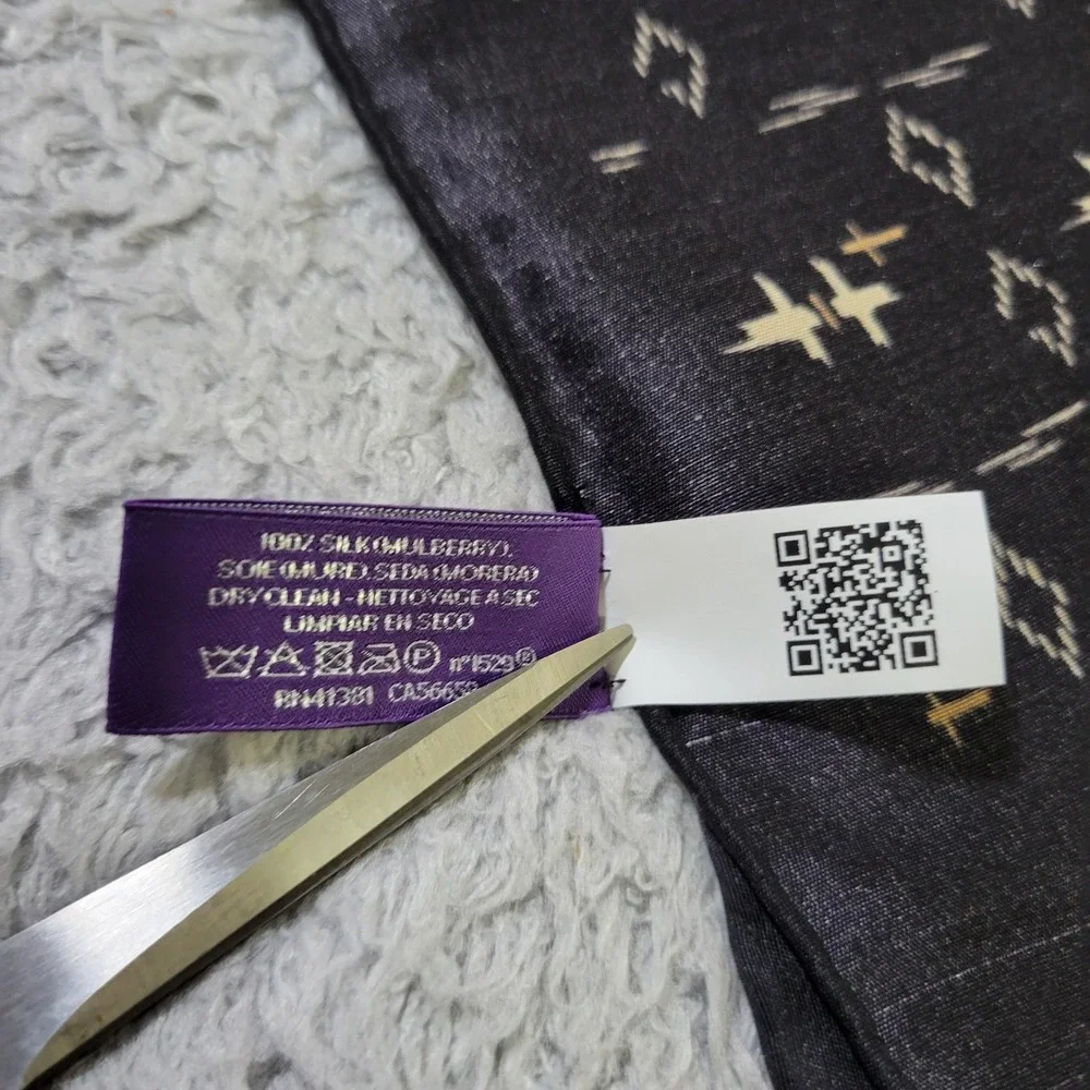 Ralph Lauren‎ Purple Label Tie and Pocket Square Set Geometric Aztec Shantung